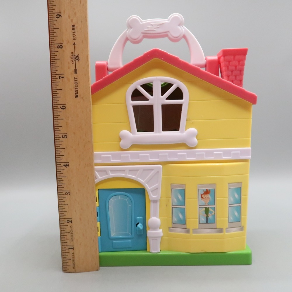 Disney Junior Puppy Dog Pals Stow N' Go Playset with Figures Yellow House 8" Lot - Picture 4 of 9